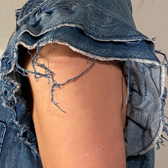 Pilcro denim ruffle buttondown - Picture 3 of 5